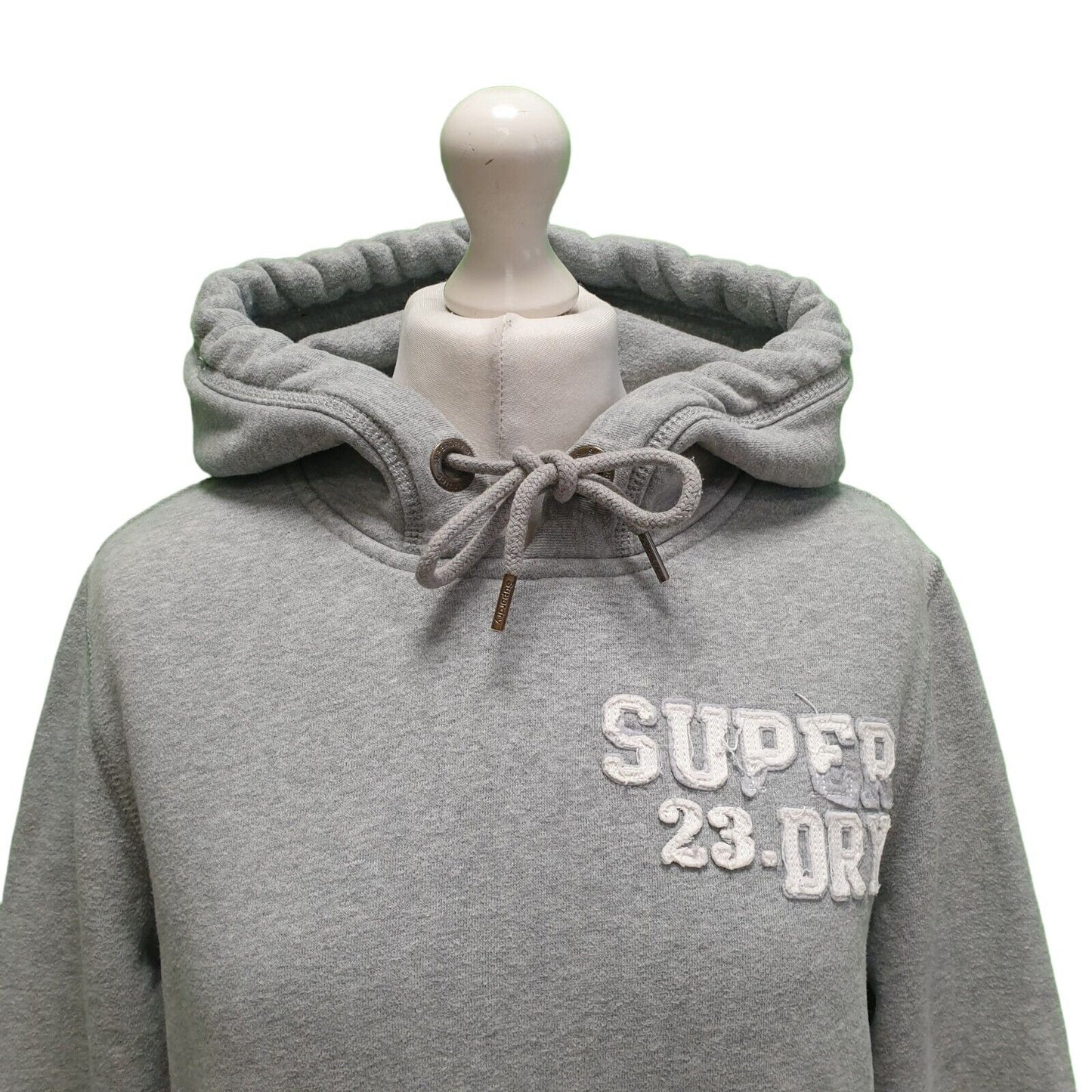 Superdry Grey Drawstring Sweatshirt Hoodie Women's UK L 12 EU 40 H943