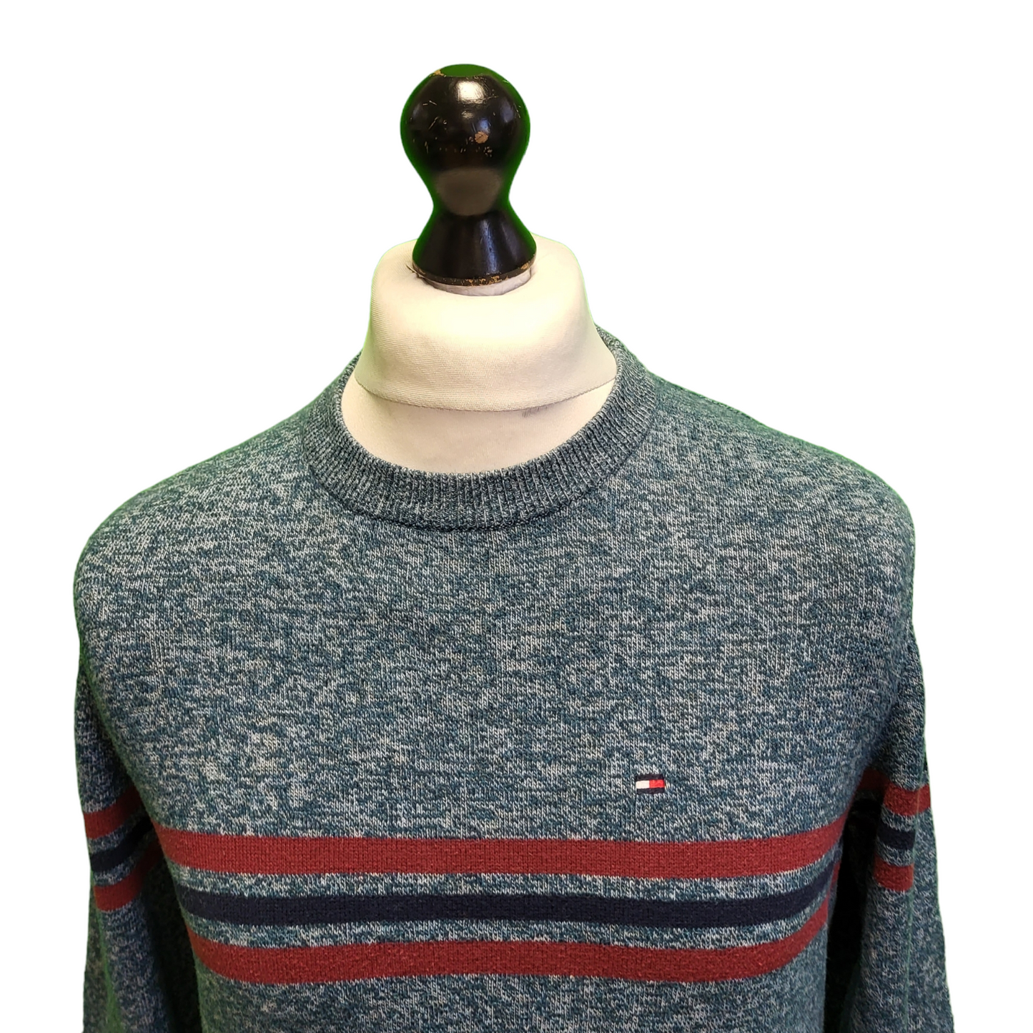 Tommy Hilfiger Blue Long Sleeve Knit Crew Neck Jumper Men's UK XS EU 44 H969