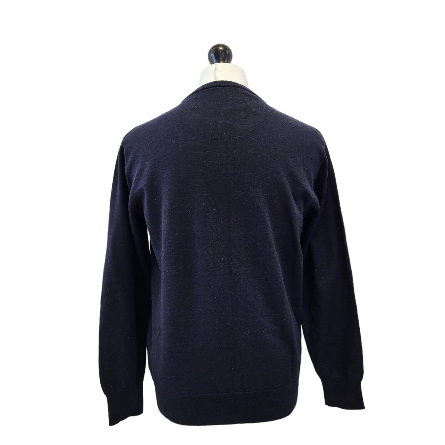 William Hunt Black Crew Neck Wool Jumper Uk Men's 2XL G515