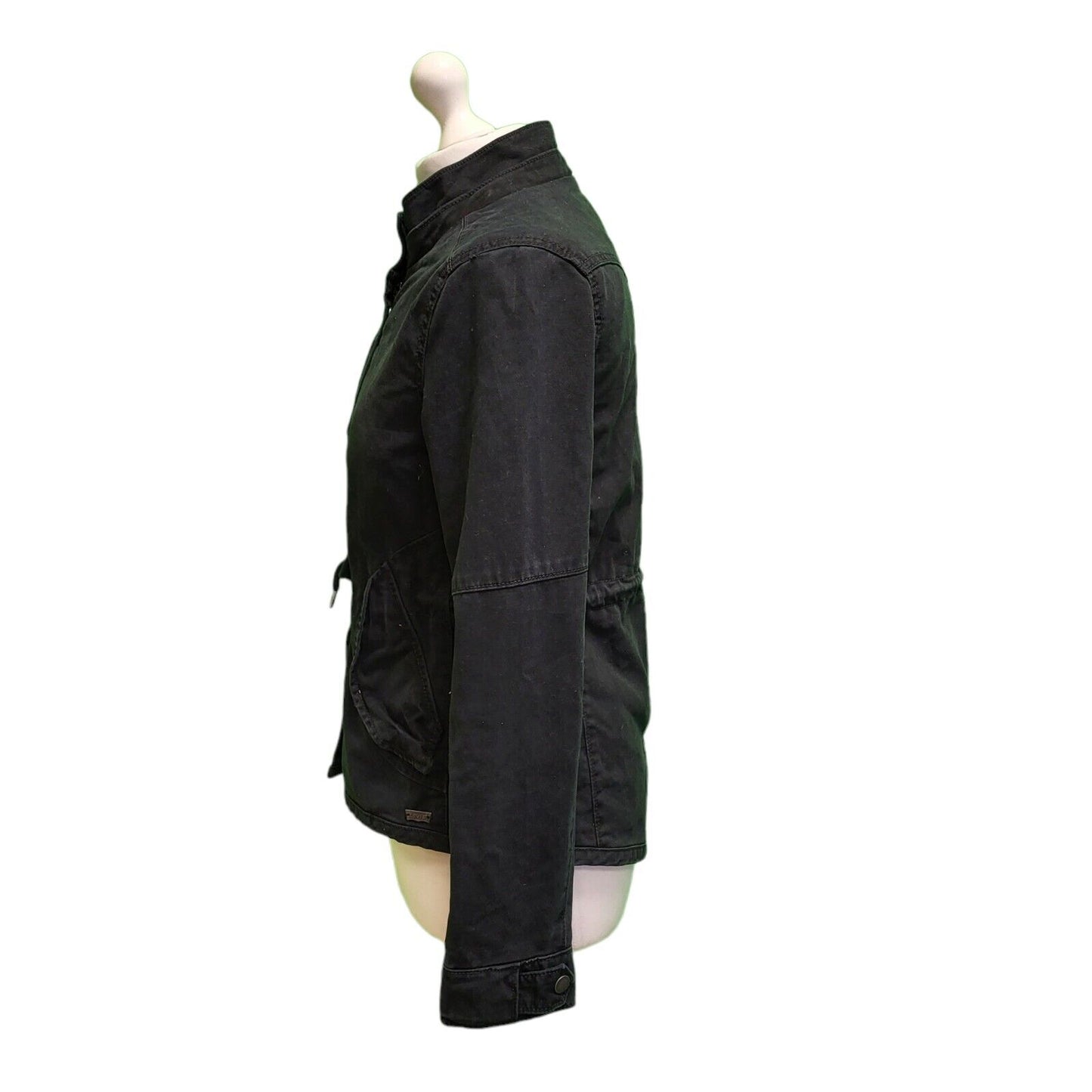 Levi's Black Zip & Snap Cotton Jacket UK Women's Small H722