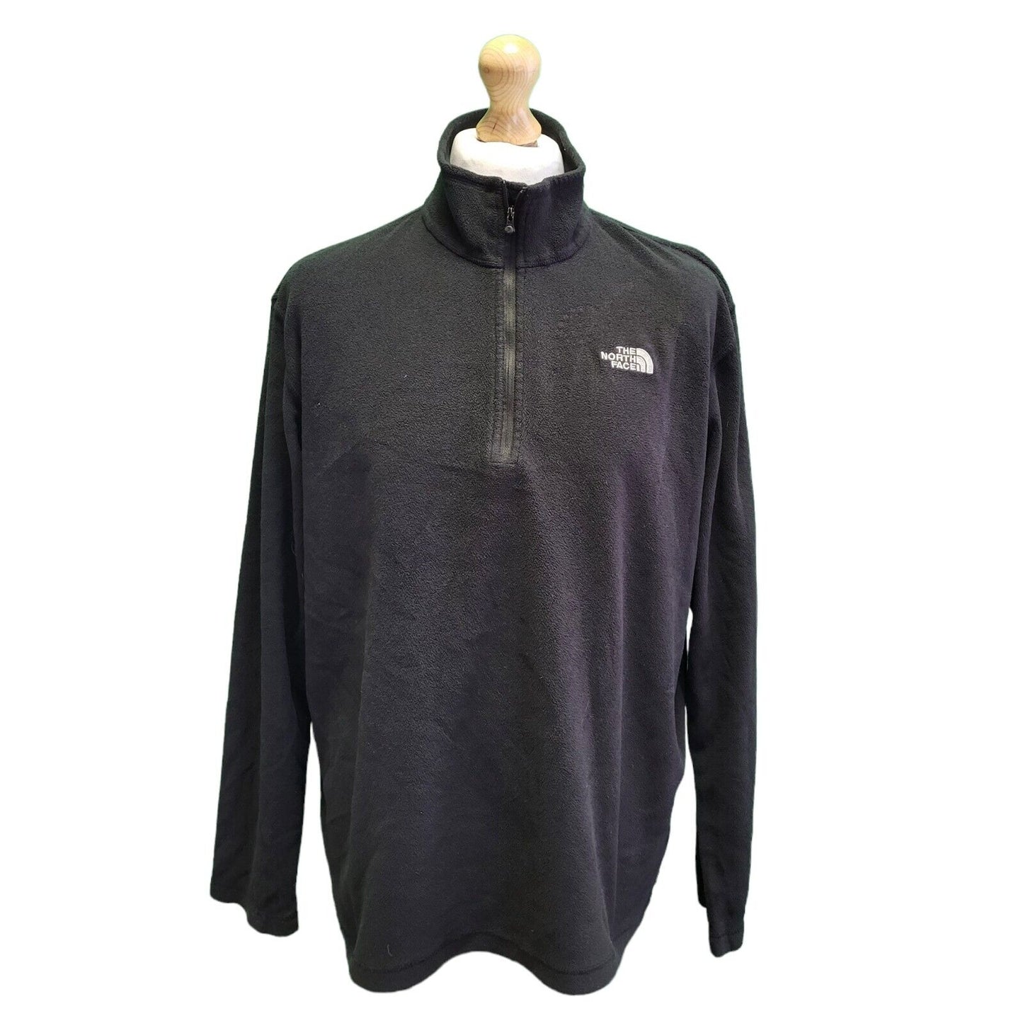The North Face Black 1/4 Zip Fleece Base Layer Men's uk XL eu 56 G927