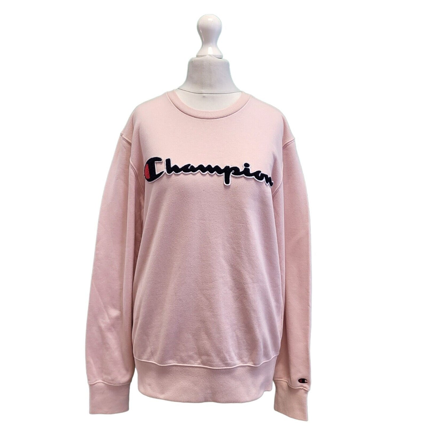Champion Pink Round Neck Long Sleeve Over-sized Sweatshirt Women's UK 8 S G785