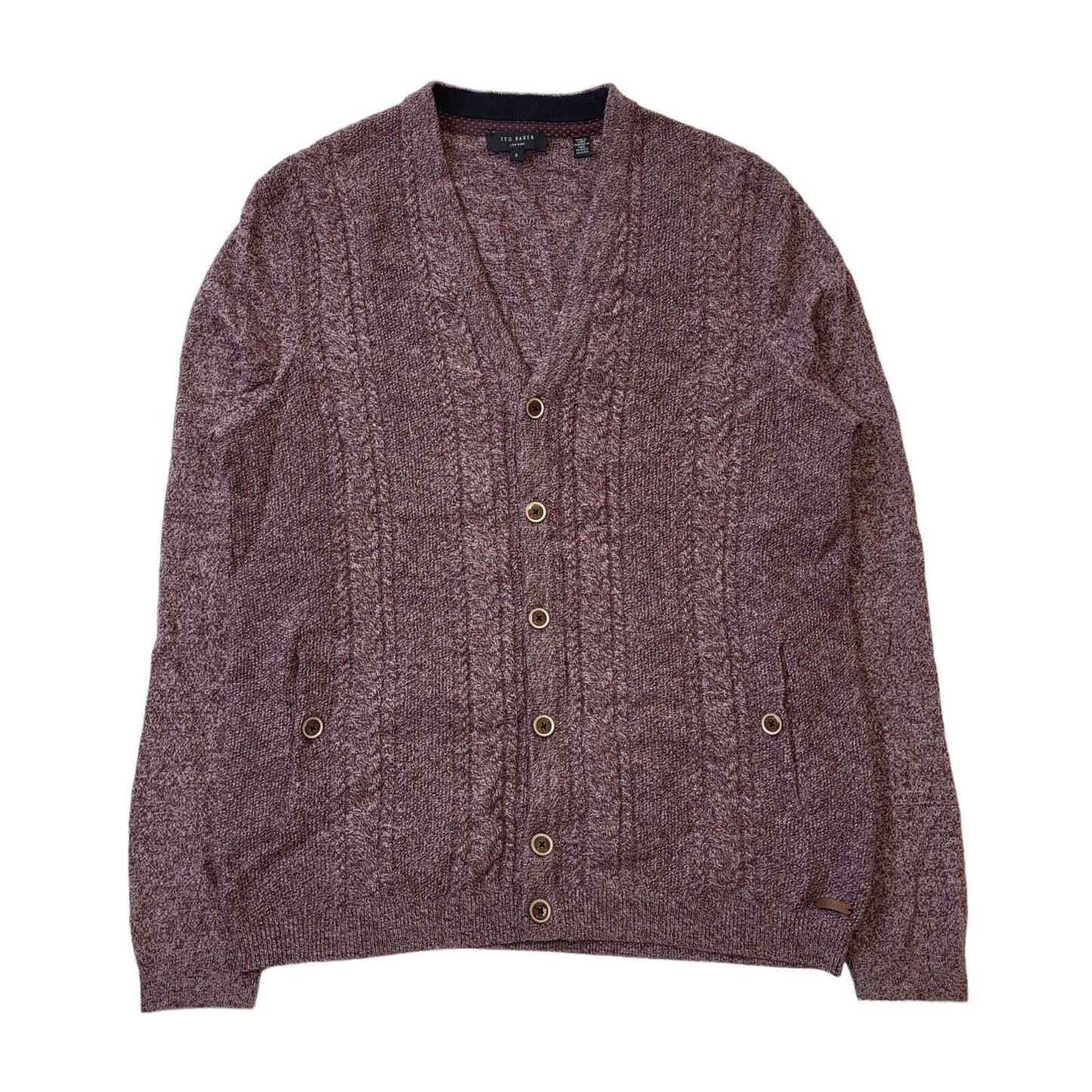 Ted Baker Pink Button Long Sleeve Polyamide Cardigan Men's uk M eu 50 H171