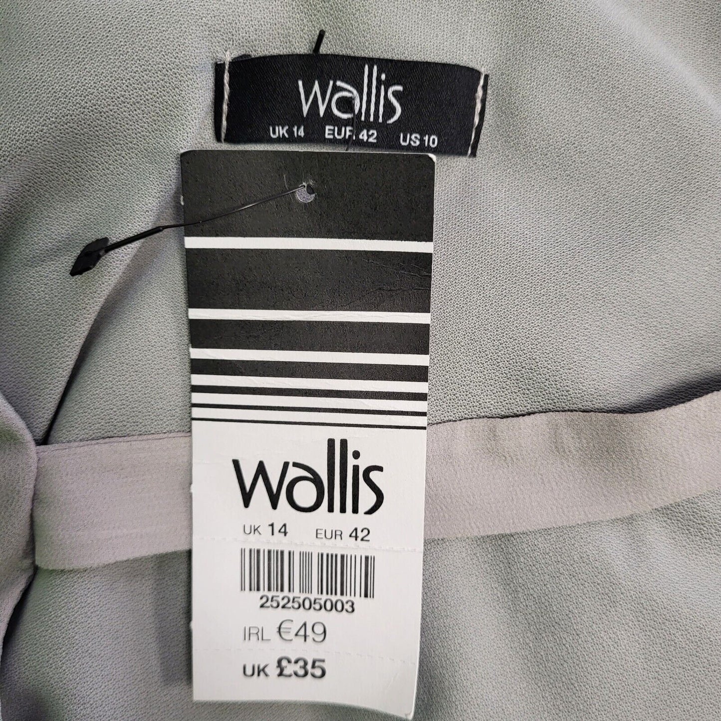 Wallis Light Grey Relaxed V-neck Batwing Blouse Top UK Women's XL 14 BNWT H759