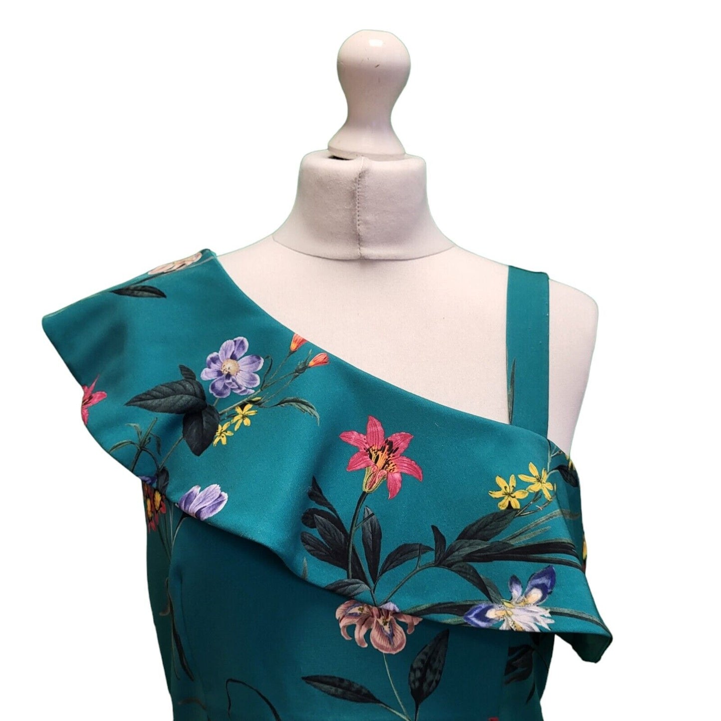 Oasis Green Floral Sleeveless Bodycon Pencil Dress Women's BNWT UK 12 G810