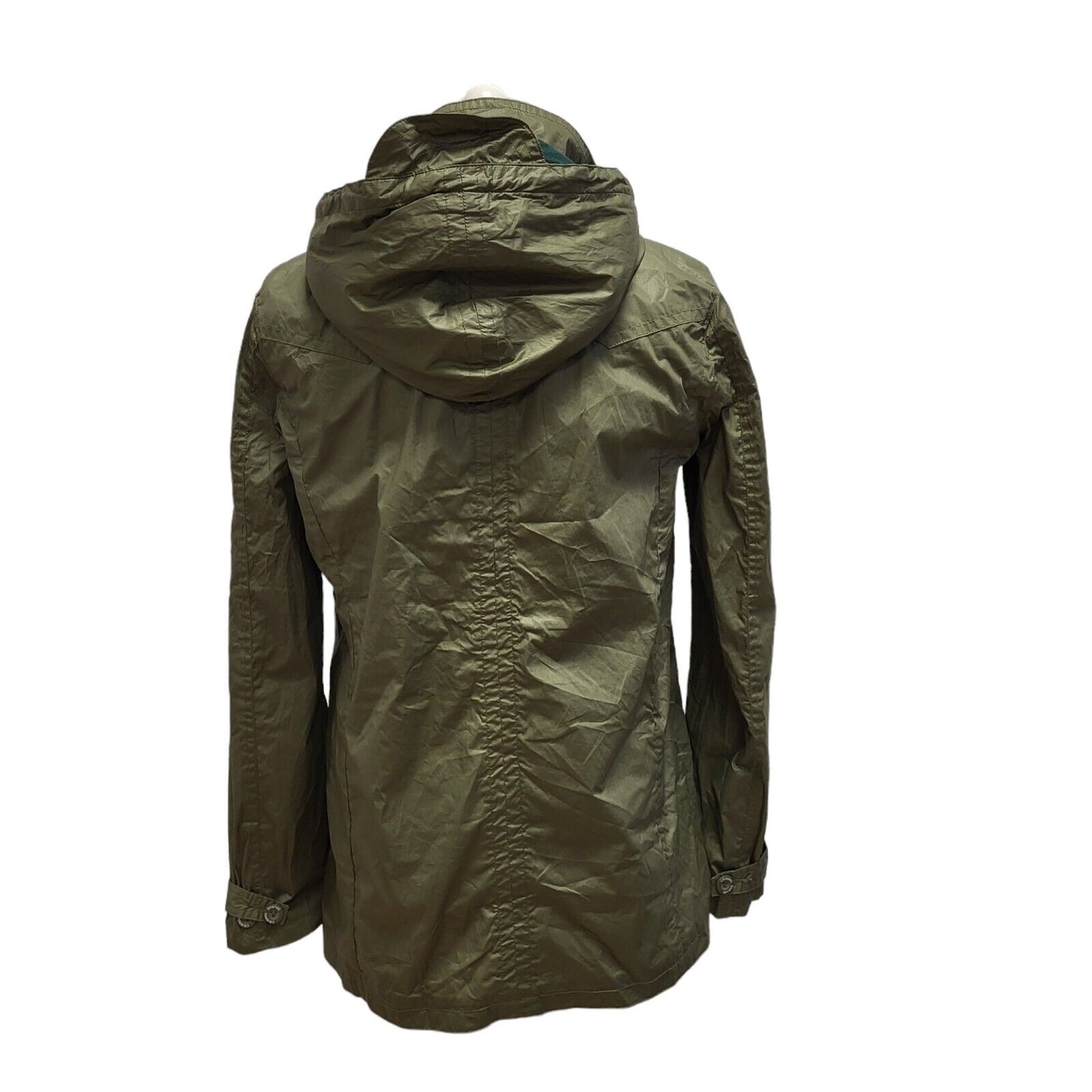 Criminal Damage Green Button Hooded Jacket Uk Men's Large BB327