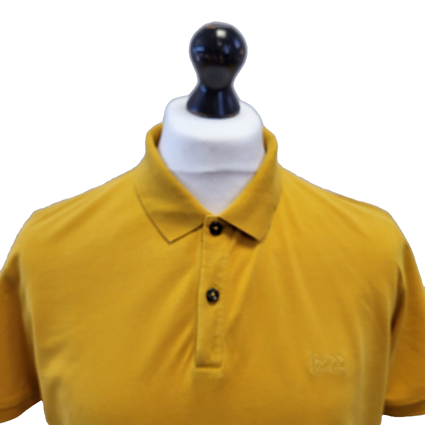 Hugo Boss Mustard Short Sleeve Polo Shirt Mens Uk XL EU 56 G341