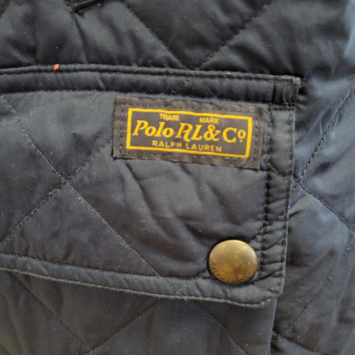 Polo Ralph Lauren Navy Blue Zip & Snap Body Warmer Women's uk S 8 G743