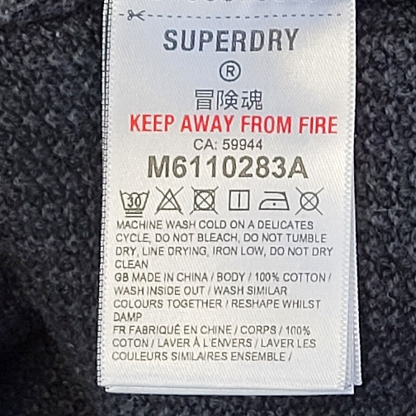 Superdry Grey Crew Neck Jumper Uk Men's Medium G499