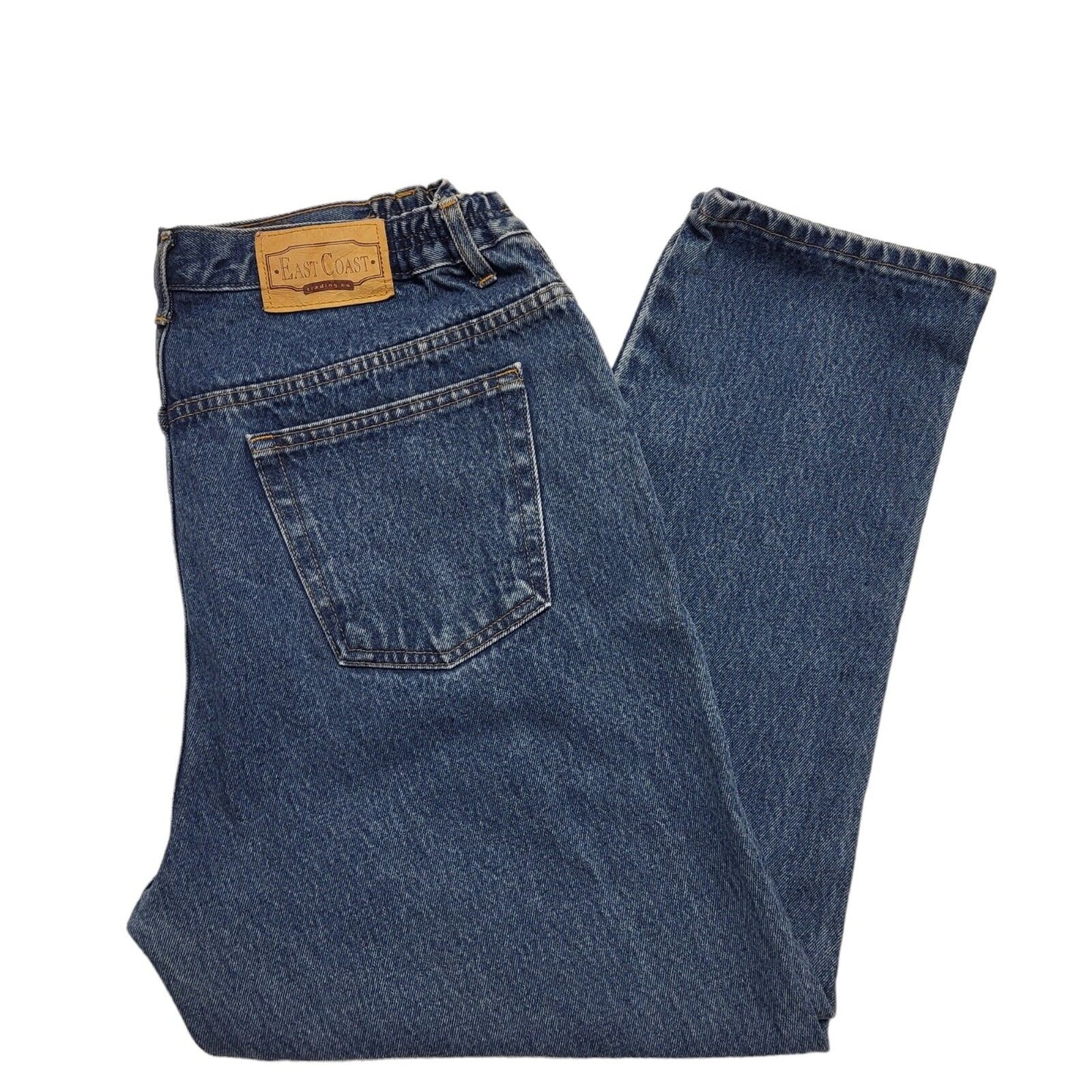 East Coast Faded Blue Tapered Denim Jeans Men's xL W36 L28 H666