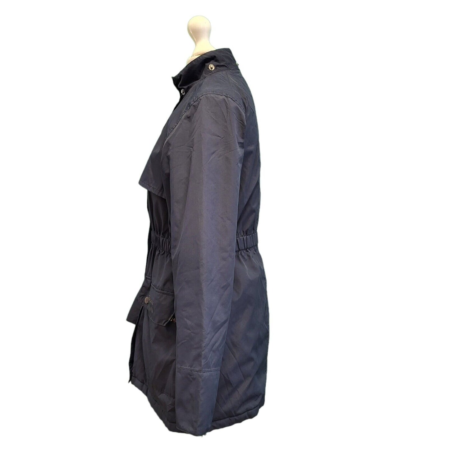 Barbour Waterproof Navy Blue Zip & Snap Jacket uk Age 13-15 Yrs xL G741