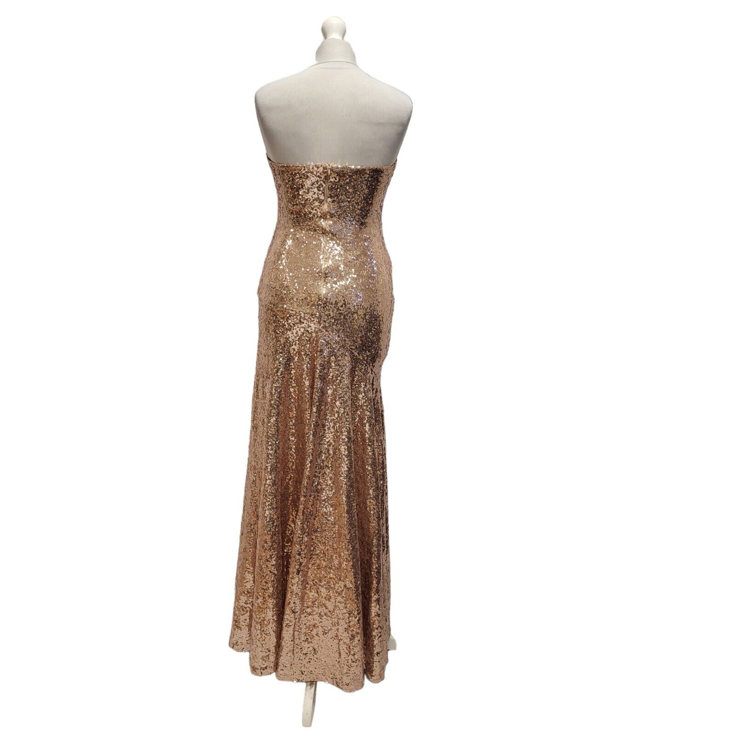 Goddiva Gold Evening Formal Dress Women's UK 8 BB403