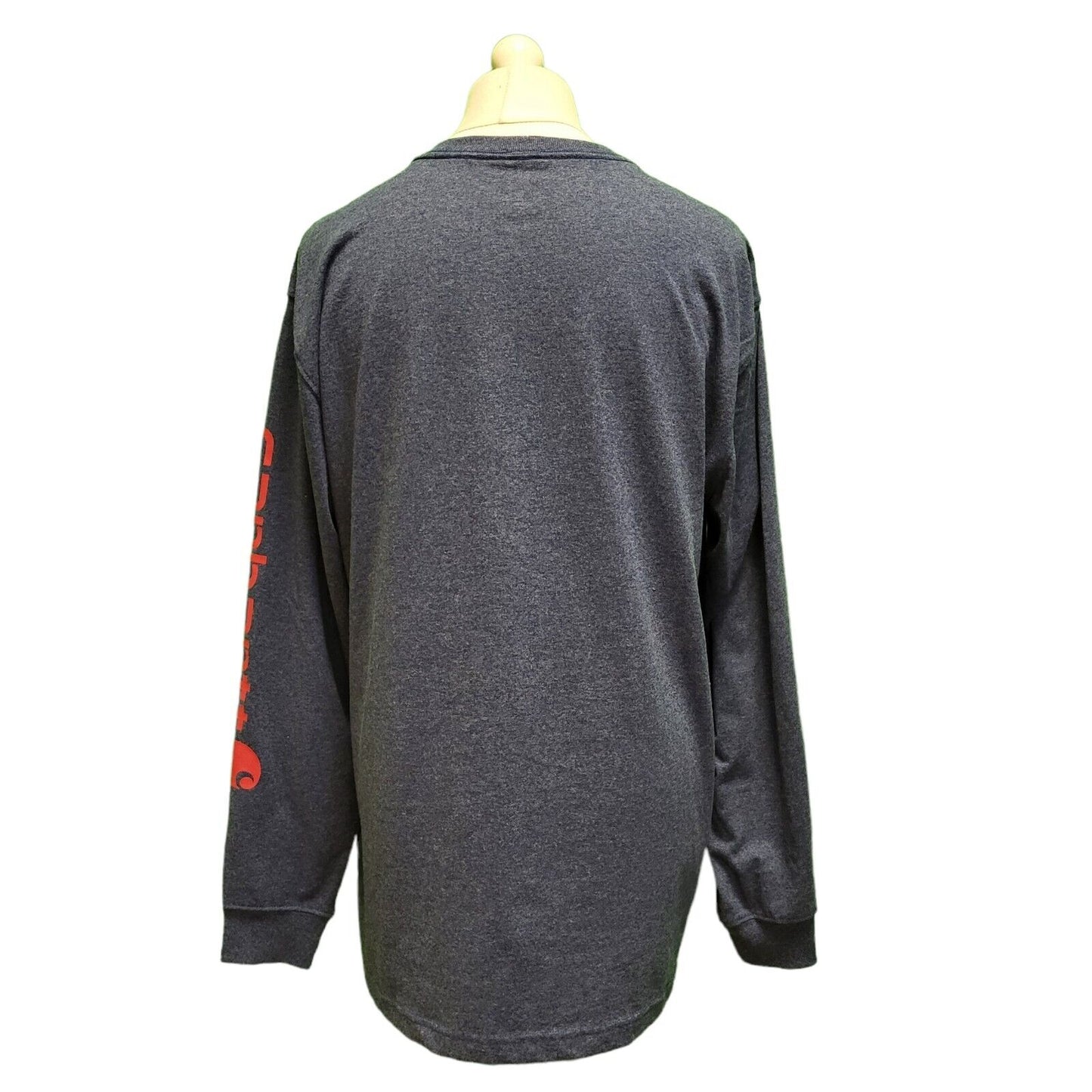 Carhartt Blue Long Sleeve Cotton Sports Relaxed Fit T-Shirt Uk Men's L H742