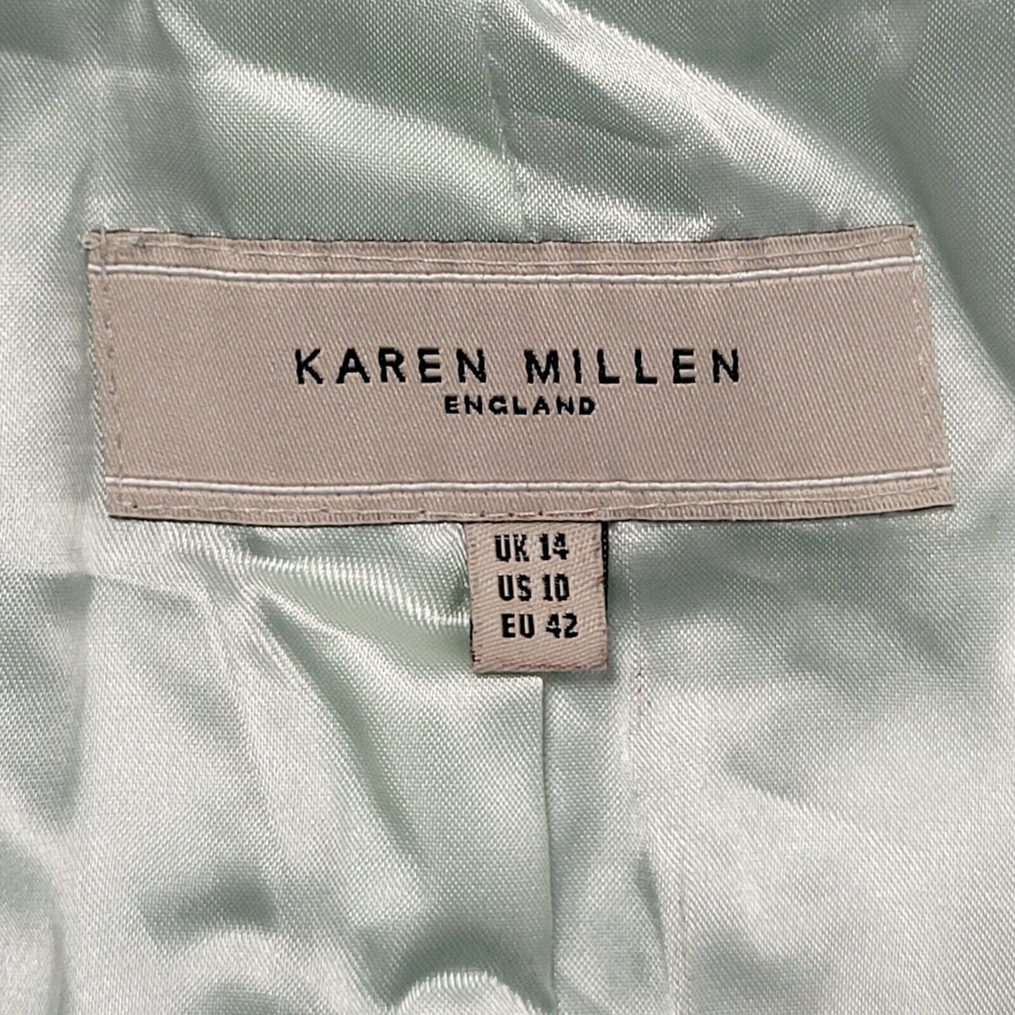 Karen Millen Light Blue Button Formal/Casual Coat UK Women's 14 BB319