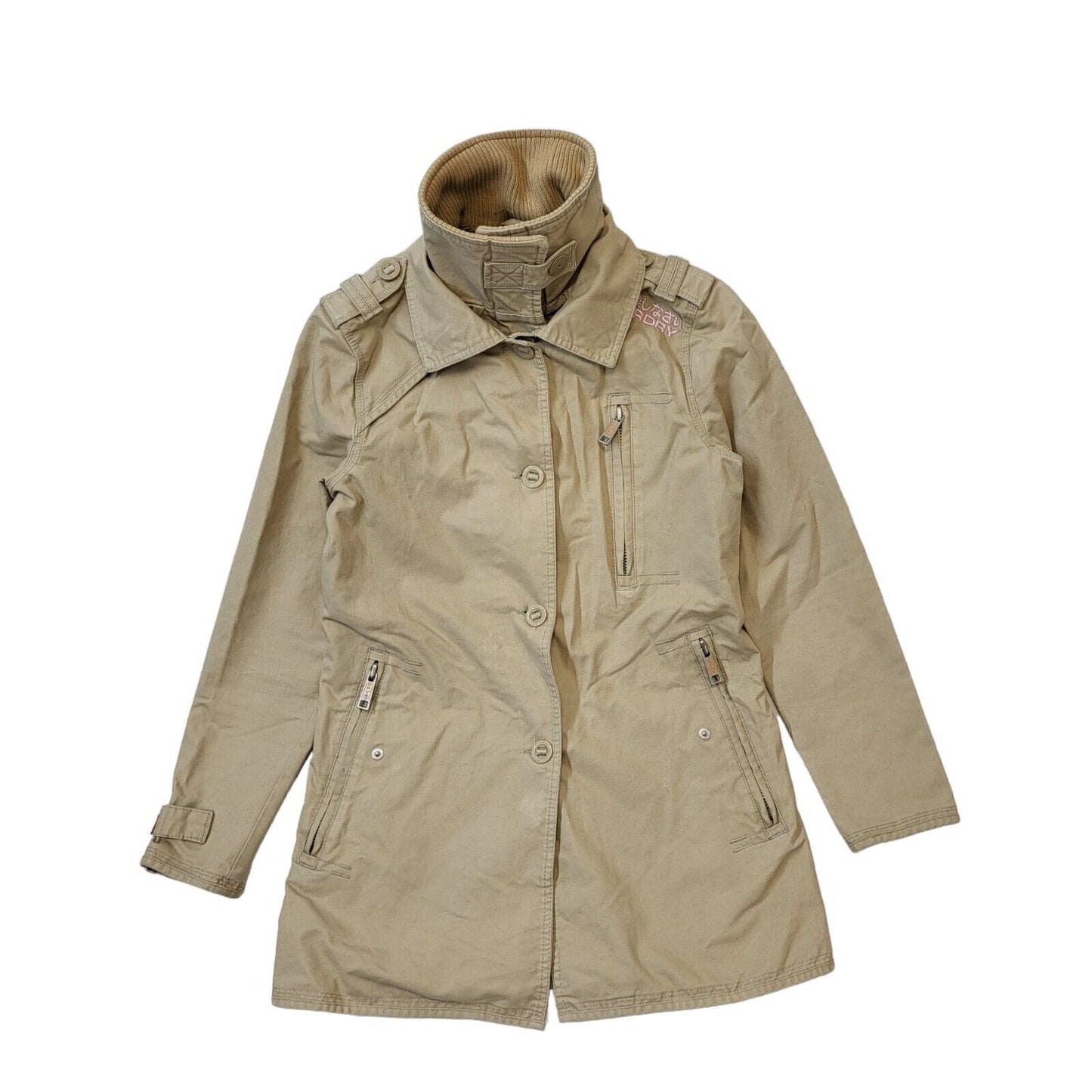 Superdry Beige Jermyn Street Trench Coat UK Women's Medium G663