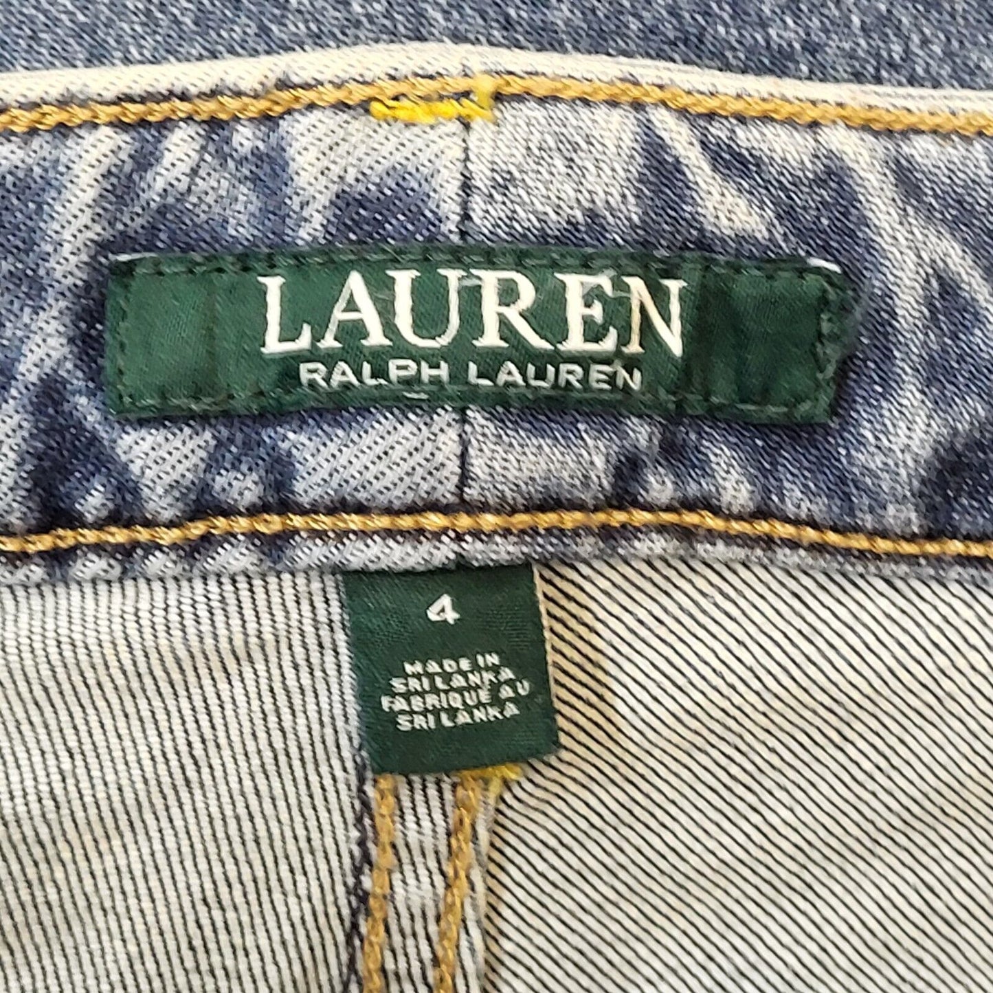 Ralph Lauren Blue Straight Zip Fly Denim Jeans UK Women's 8/10 W26-28 L28 G427