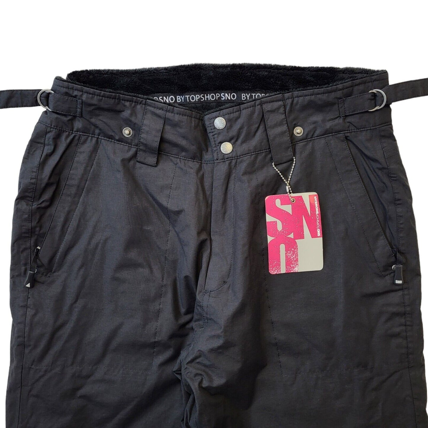 Topshop Snowear Black Ski Active Wear Trousers Uk Women's 14 W32 L30 Bnwt G514