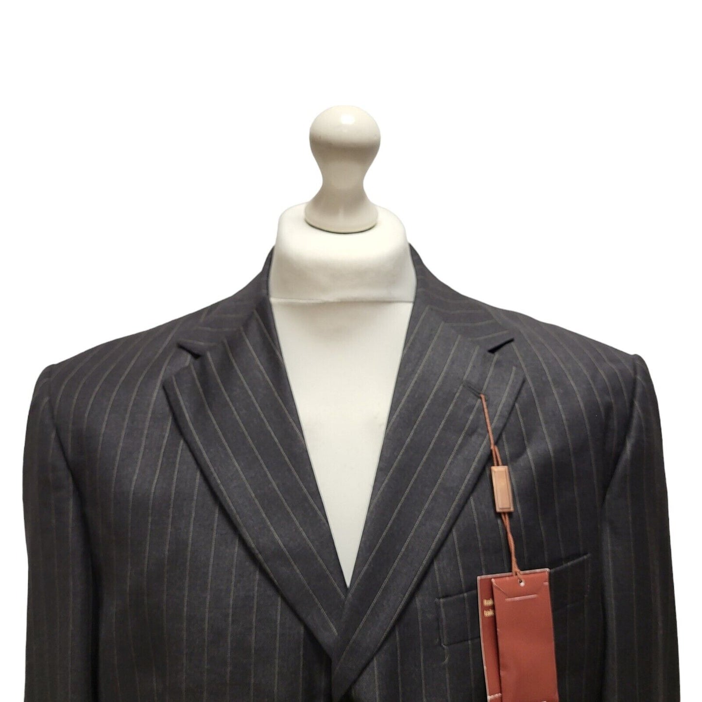 Marks & Spencer Charcoal Grey Striped Suit Blazer Jacket Men's L 42" Bnwt BB373