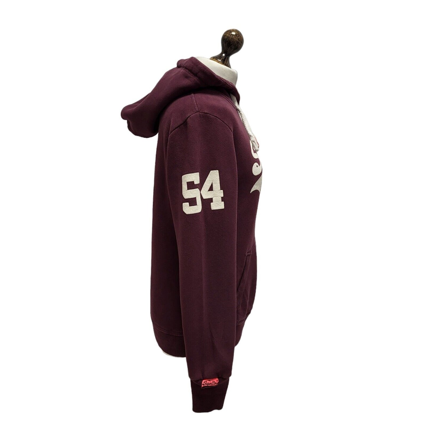 Superdry Sweatshirt Hoodie Drawstring Maroon Uk Women's Size L G417