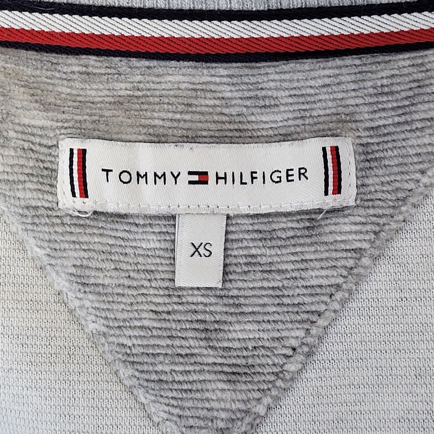 Tommy Hilfiger Y2K Sweatshirt Crew Neck Grey Mens UK XS EU 46 G139