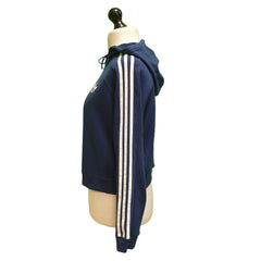 Adidas Navy Blue Drawstring Sweatshirt Hoodie Women's UK L 12 EU 40 H947