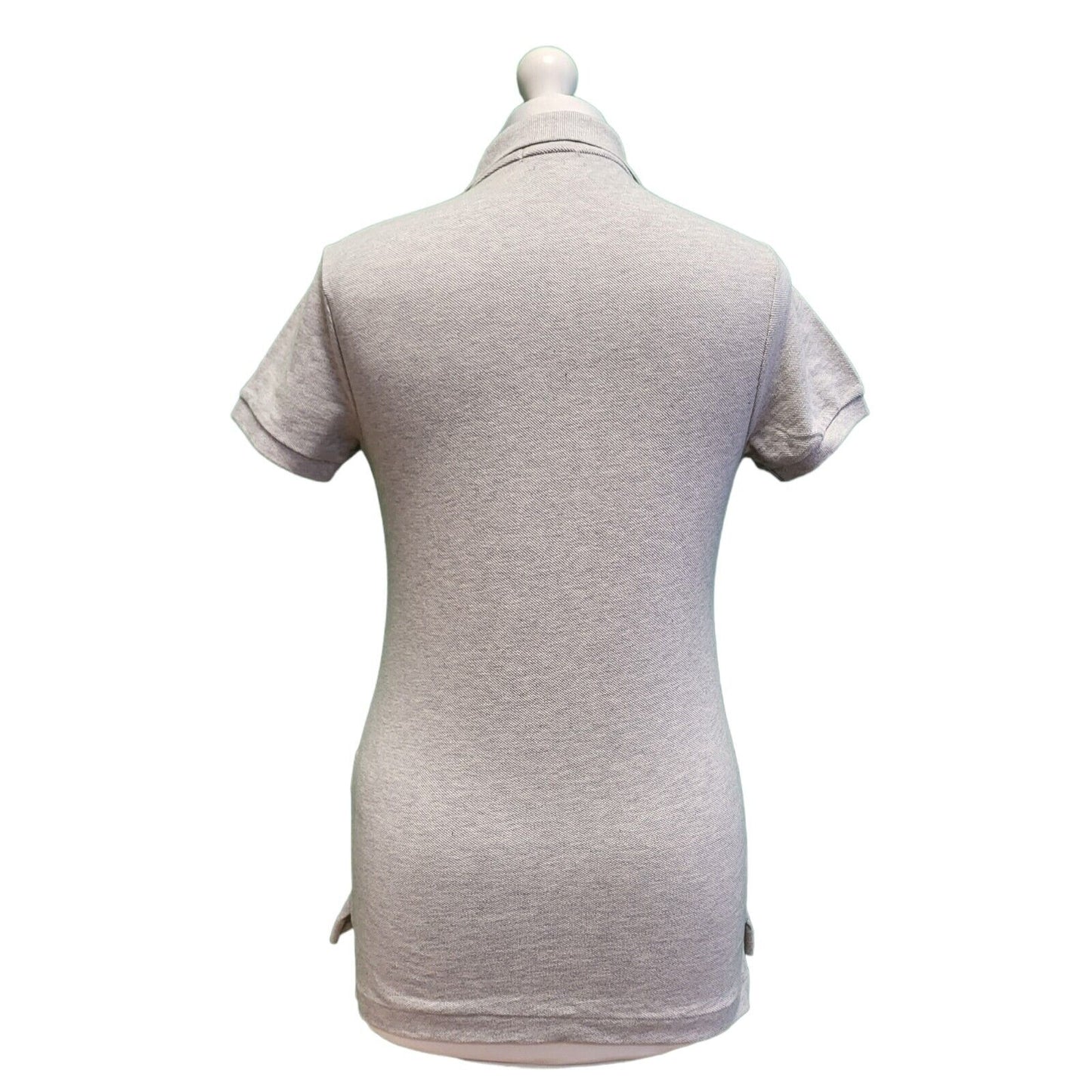 Polo Ralph Lauren Grey Skinny Fit Short Sleeve Polo Shirt Women's Uk S 8 H129