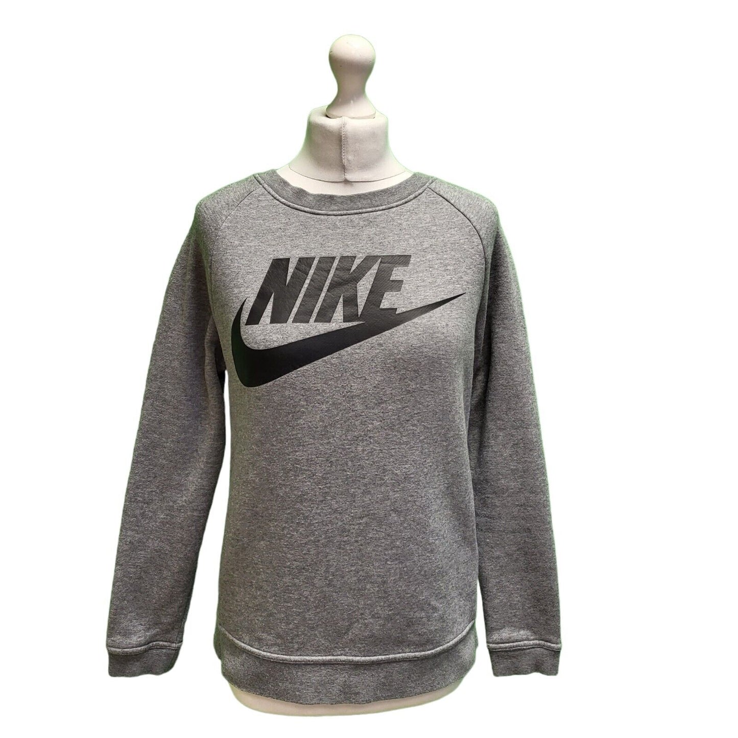 Nike Grey Long Sleeve Round Neck Sweatshirt uk Women's XS 6 H707