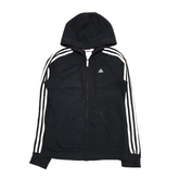 Adidas Black Drawstring Zip L/Sleeve Sweatshirt Hoodie uk Women's XS H794