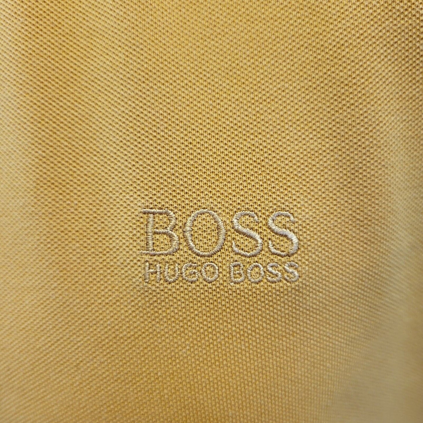 Hugo Boss Mustard Short Sleeve Polo Shirt Mens Uk XL EU 56 G341