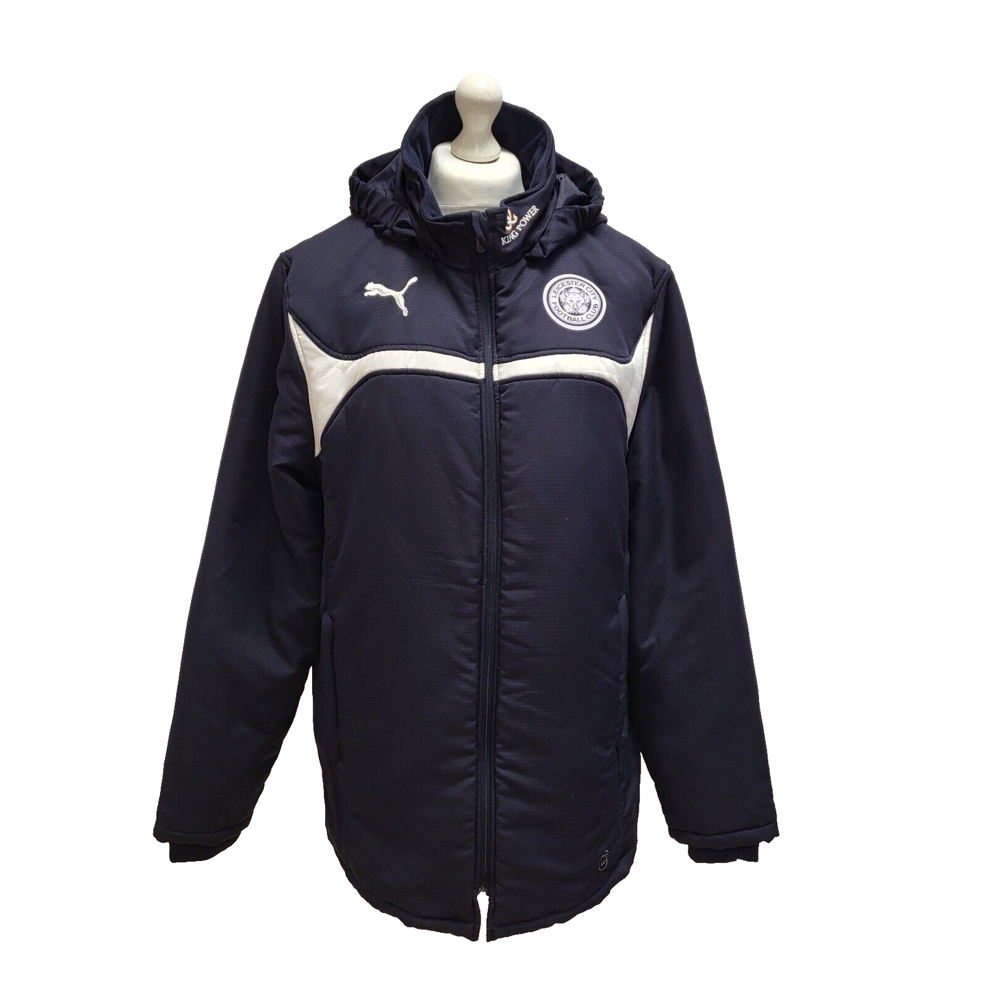 Puma Navy Blue Leicester City Football Hooded Sports Jacket uk XL BB326