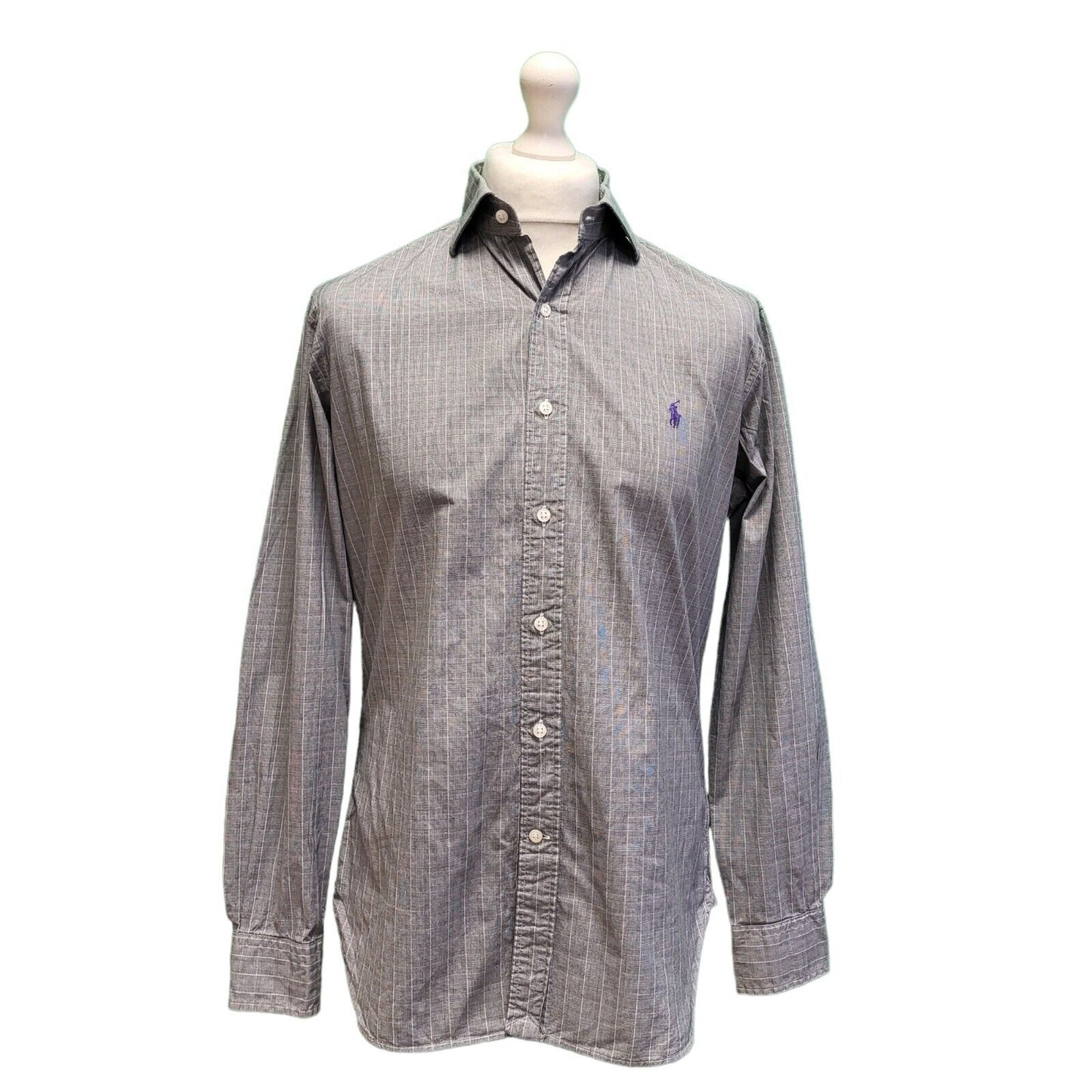 Polo Ralph Lauren Grey Check Slim Fit Shirt Men's UK M H118