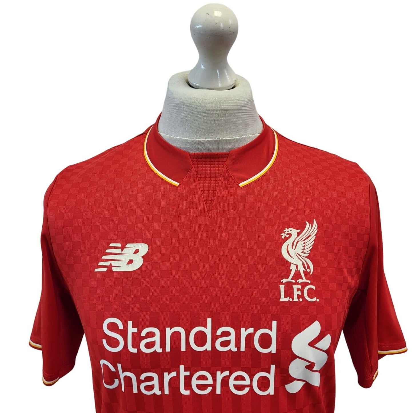 New Balance Liverpool Standard Chartered Football Shirt UK Men's S Eu 46 F667