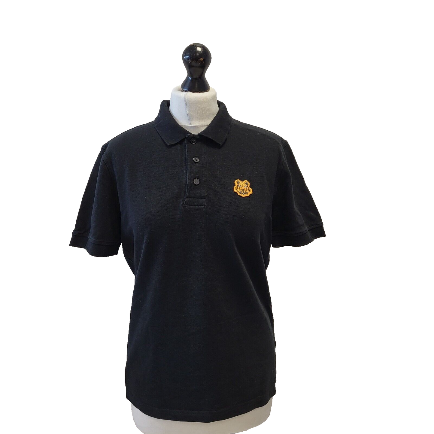 Kenzo Black Short Sleeve Polo Shirt UK Women's Medium G263
