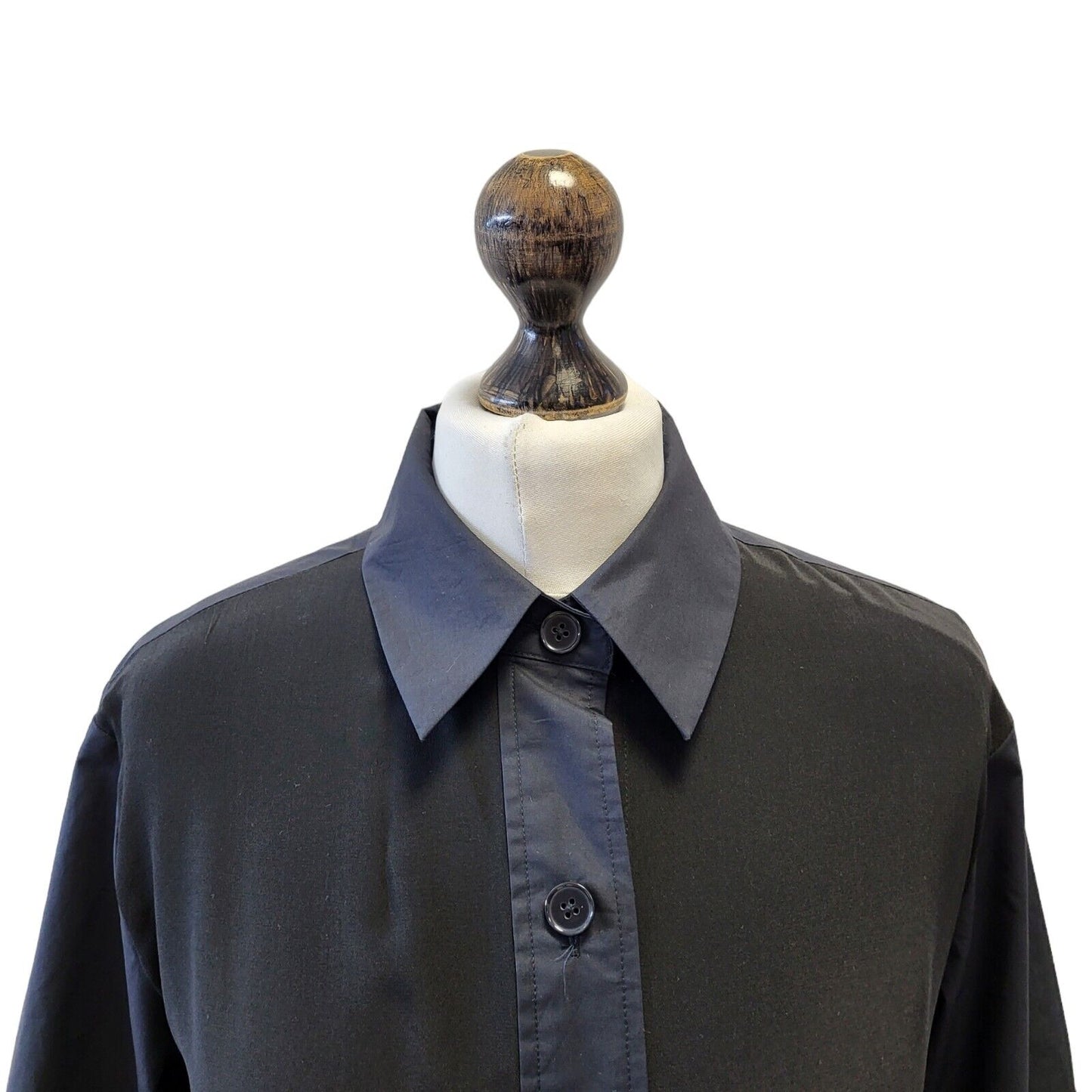 COS Black Long Sleeve Tie Shirt Dress Uk Women's 8 Eu 34 Bnwt G268