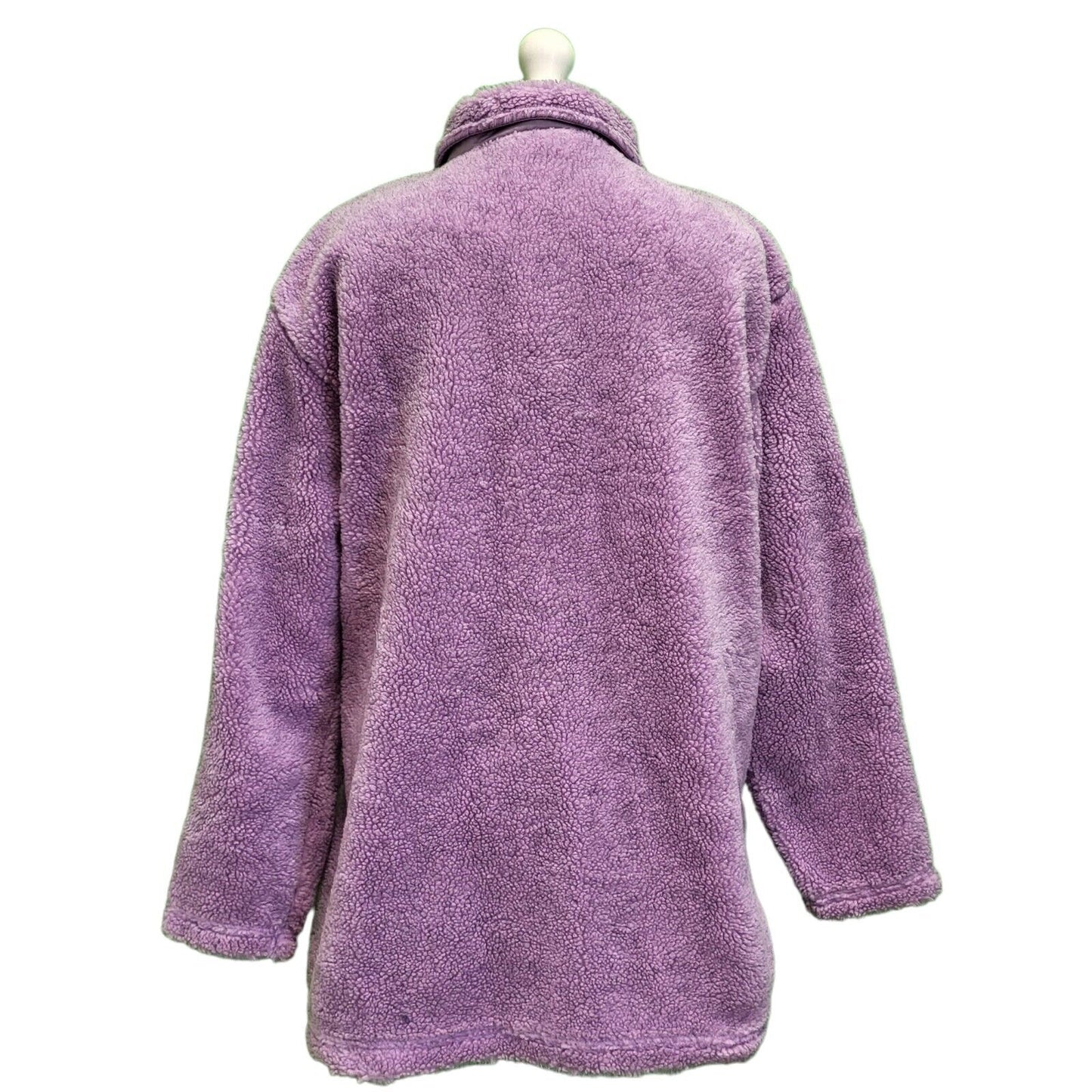 For Women Purple Faux Fur Long Sleeve Coat UK Women's 18/20 H697