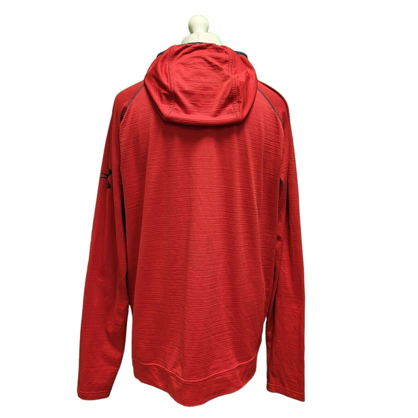 Under Armour Red Long Sleeve Zip Casual Sweatshirt Hoodie Men's UK XL EU 56 H588