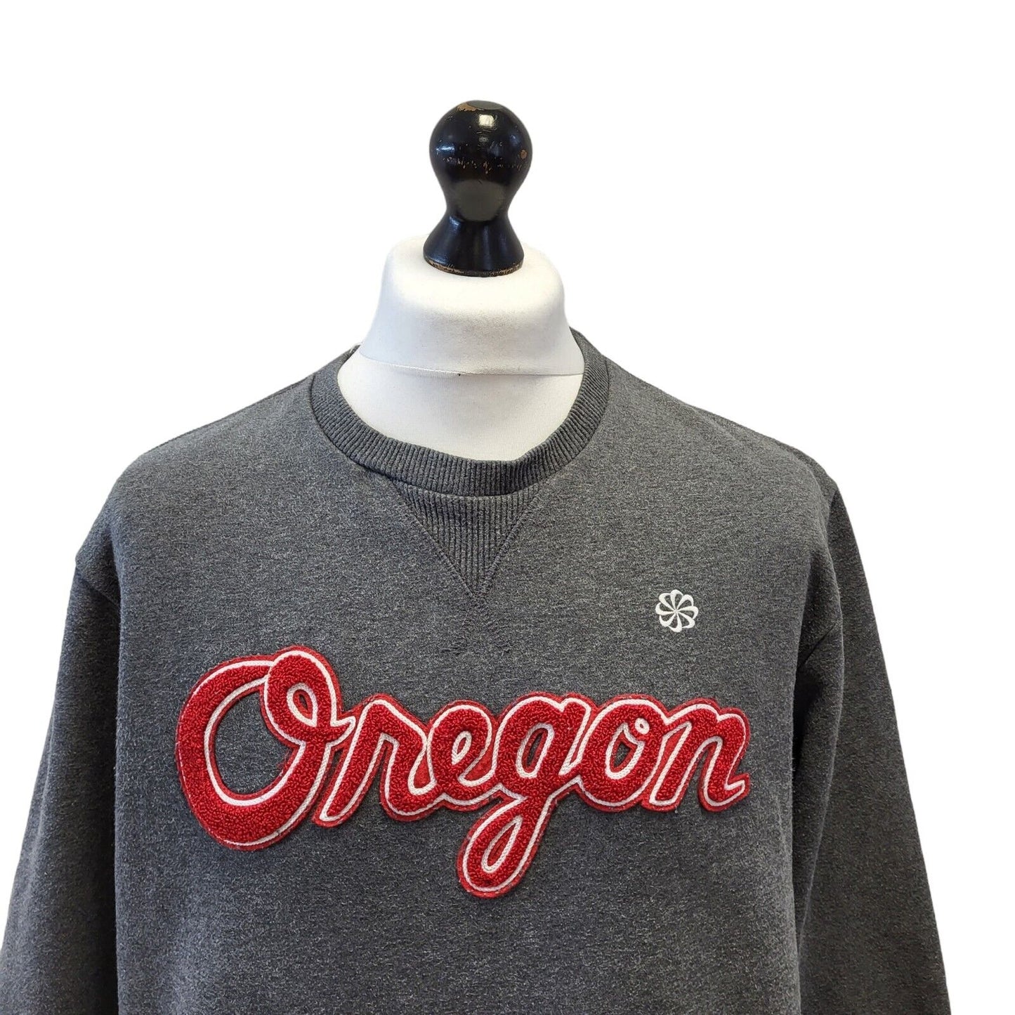 Nike Oregan Y2K Sweatshirt Crew Neck Grey Mens UK XL EU 56 G145