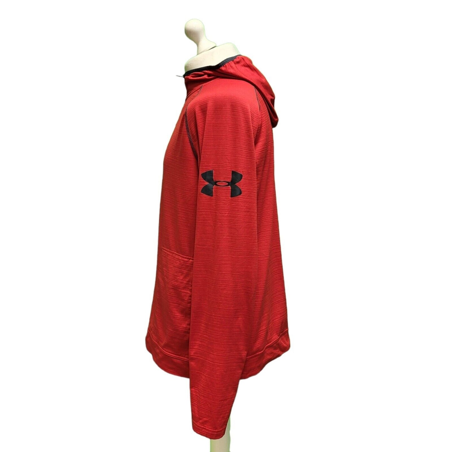 Under Armour Red Long Sleeve Zip Casual Sweatshirt Hoodie Men's UK XL EU 56 H588