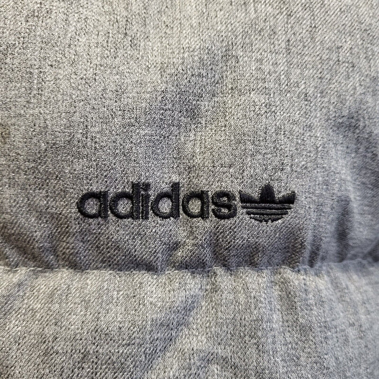 Adidas Grey Zipped Hooded Quilted Sport Jacket Men's uk L eu 54 H68
