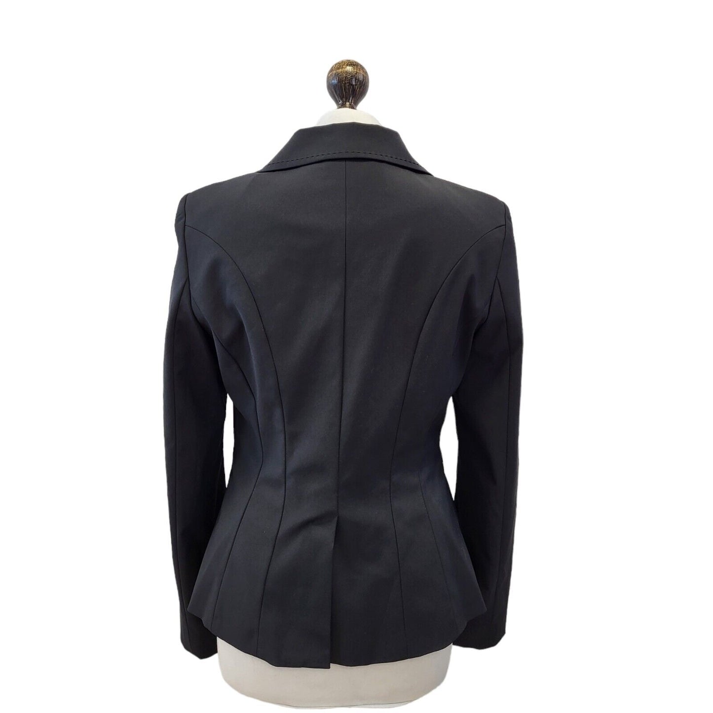 Warehouse Black One Button Blazer Suit Jacket Uk Women's 12 Eu 40 Bnwt G260