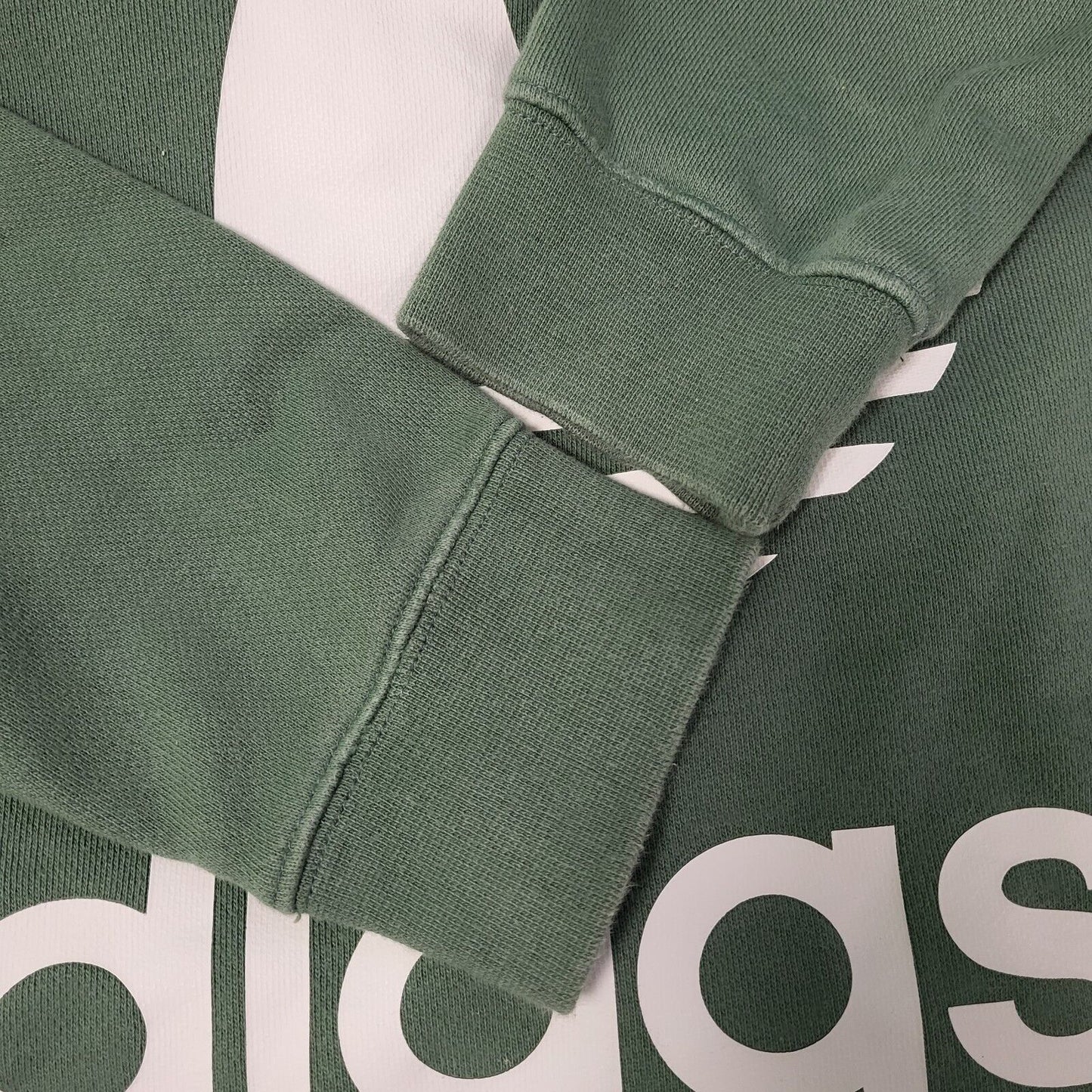 Adidas Green Spell Out Long Sleeve Sports Sweatshirt Women's UK L 12 E 40 H147