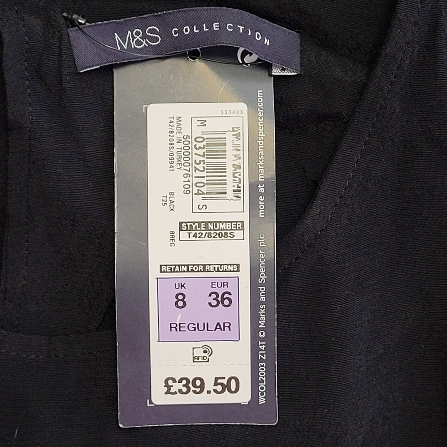 M&S Marks & Spencer Black Jumpsuit Uk Women's 8 W26 L28 Bnwt G117