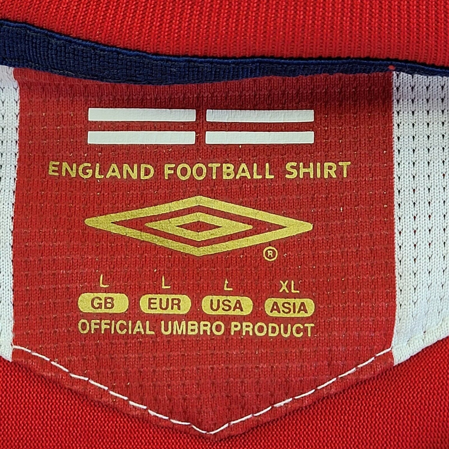 Umbro Football Shirt England Red Shirt Mens UK L EU 54 G332