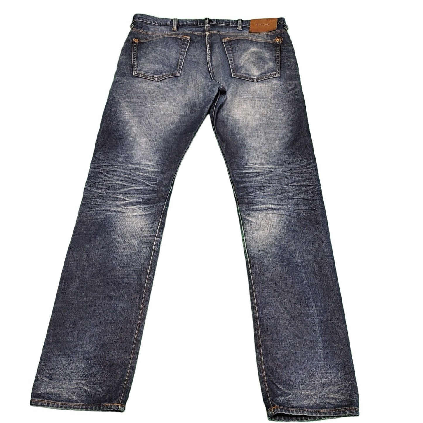 Paul Smith Faded Blue Slim Leg Distressed Denim Jeans Men's XL W36 L33 H197