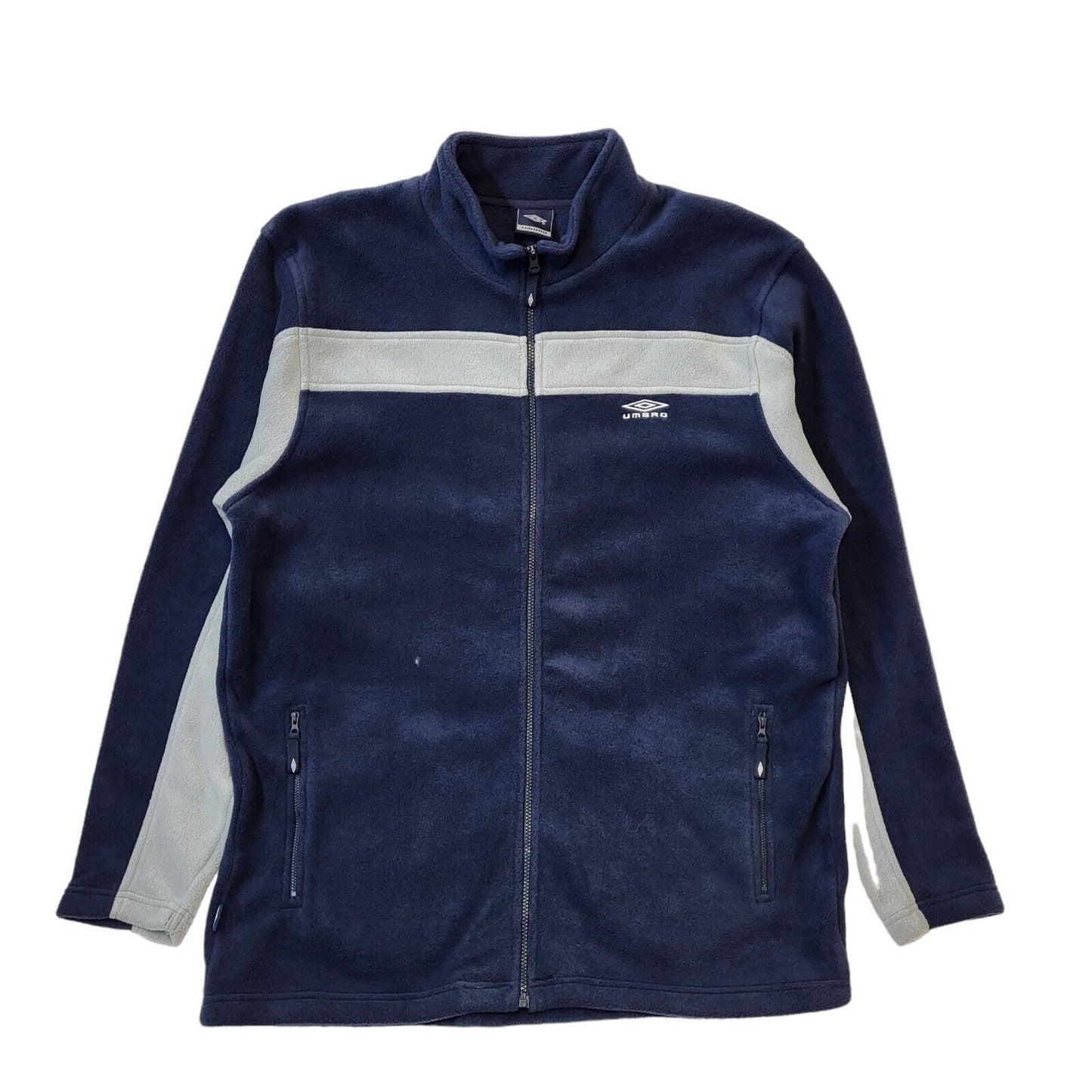 Umbro Navy Blue Grey Fleece Sports Jacket Uk Men's 2XLarge G513