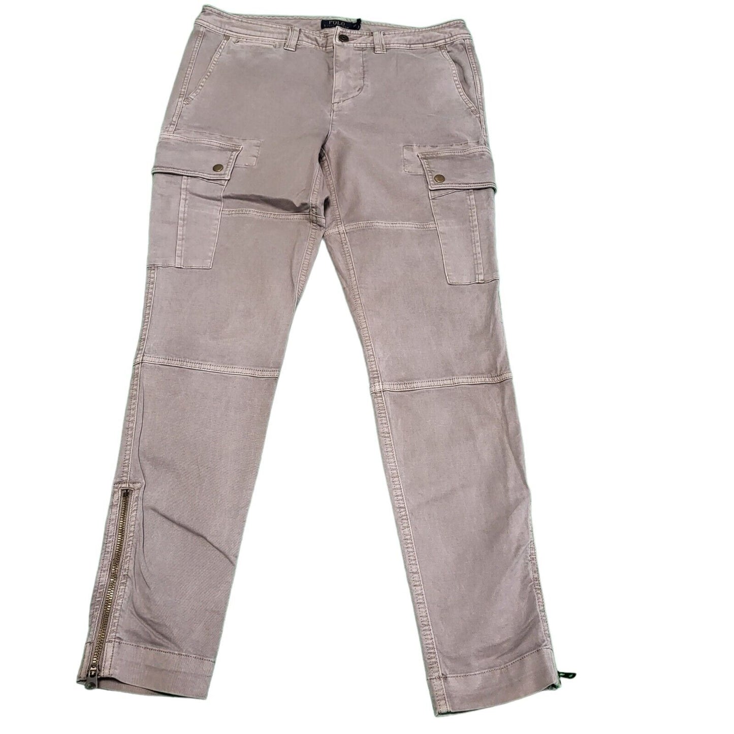 Polo Ralph Lauren Grey Skinny Denim Cargo Jeans Women's 12 W32 L30 H253
