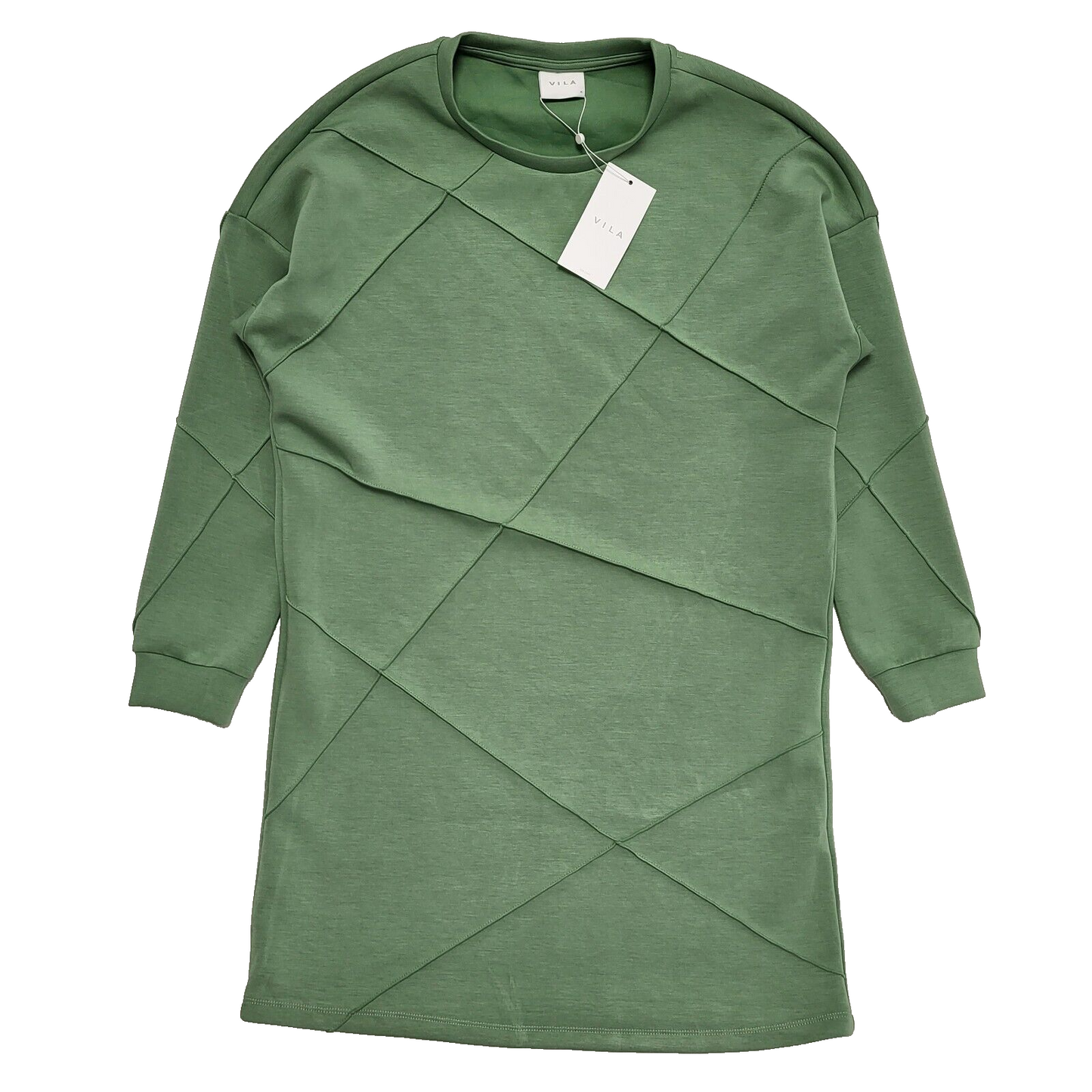 Vila Jumper Dress Green Long Sleeve BNWT UK Size Medium G388