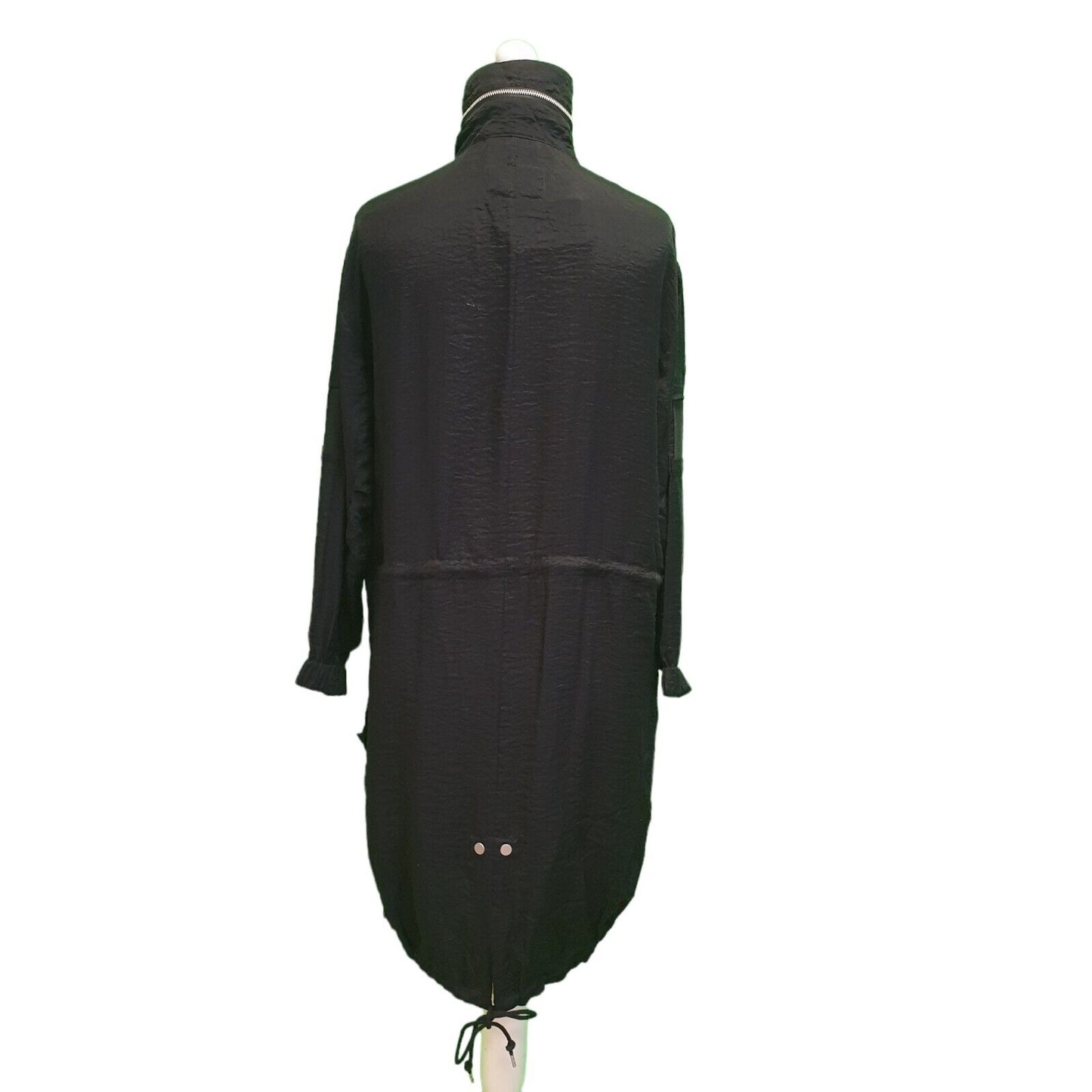 Allsaints Black Long Lightweight Anges Parka Jacket uk Women's XS Bnwt H786