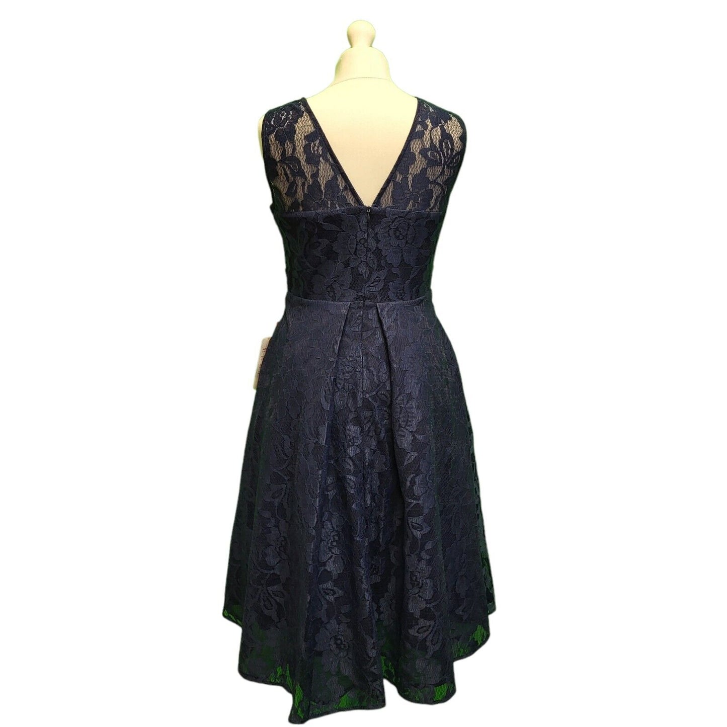 Jolie Moi Blue Lace Formal Party Fit & Flare Dress Women's M 10-12 BNWT H696