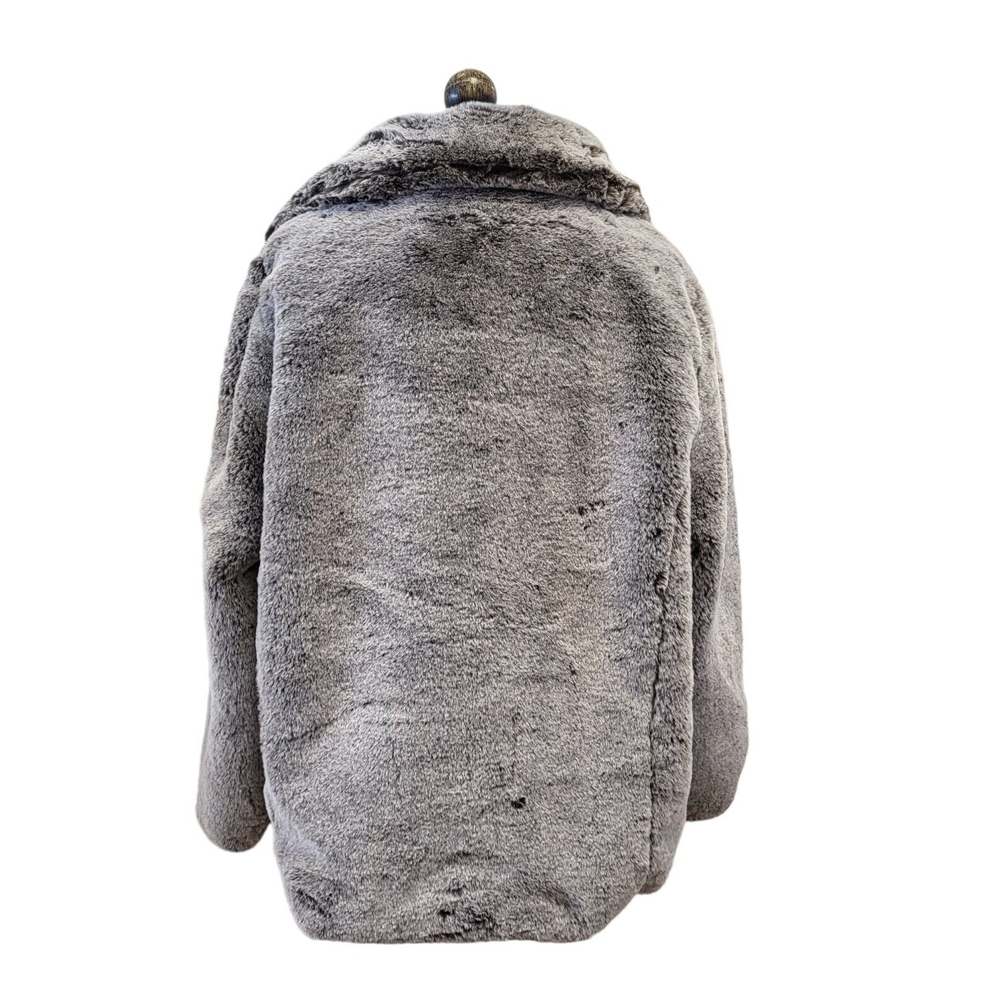 Anthology Faux Fur Grey Full Zip Coat Womens BNWT UK 16 EU 44 G172